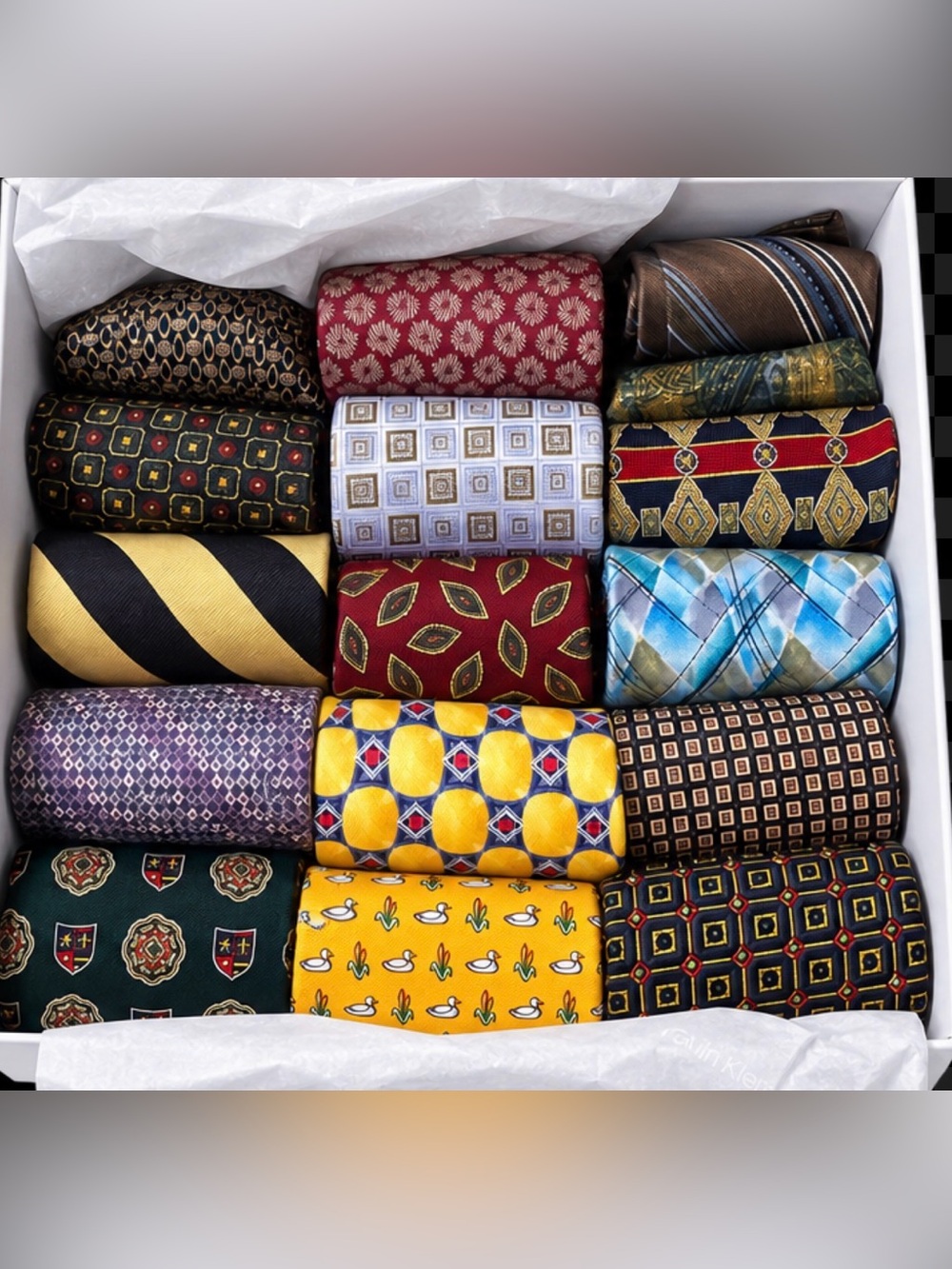 17 Pc Men’s Necktie Lot Tommy Hilfiger Calvin Klein GAP + More